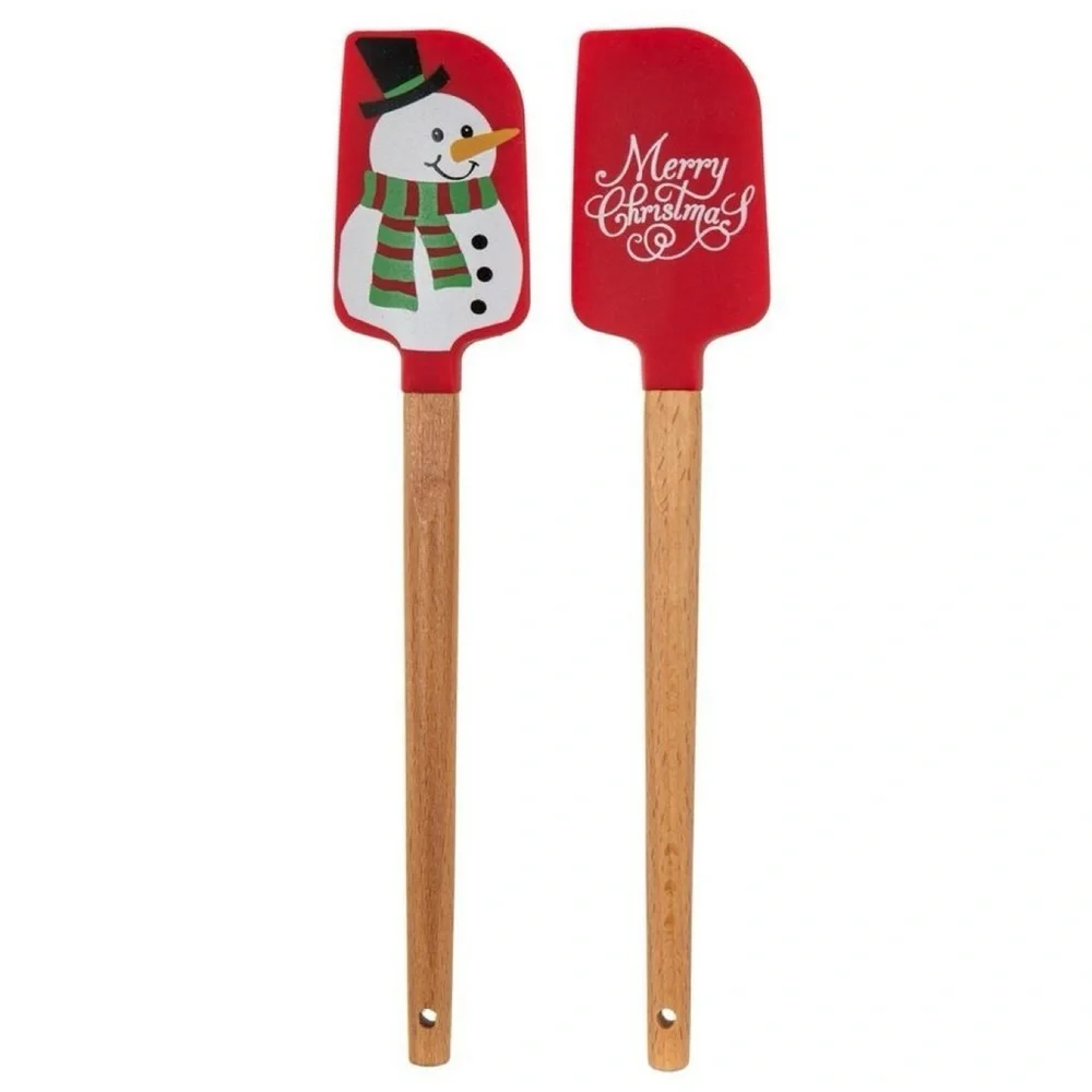 Merry Christmas and Snowman Spatula Set